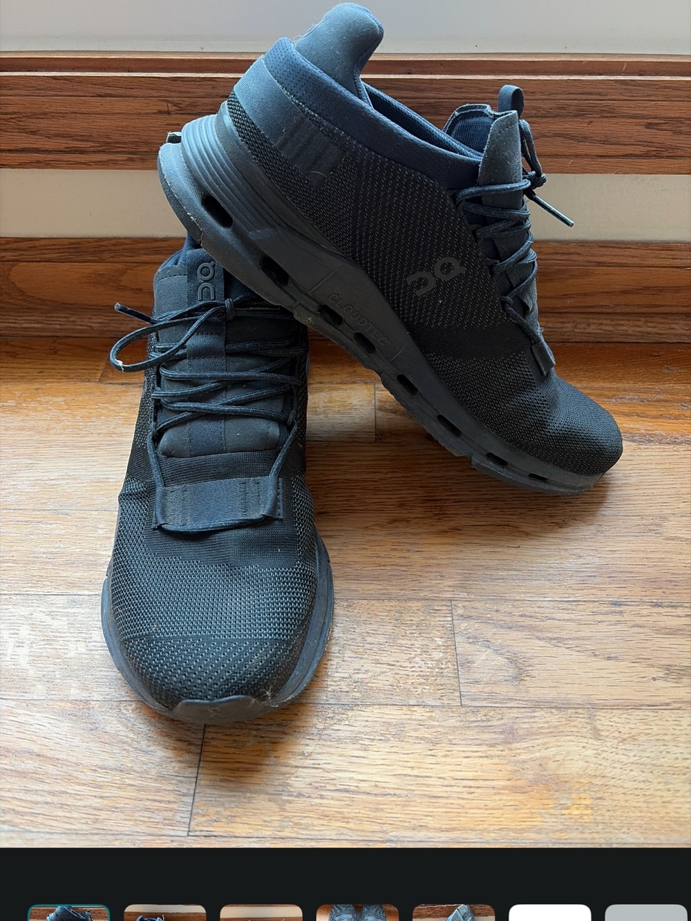 On Running Men's Cloud Athletic Shoes - Black 11.5